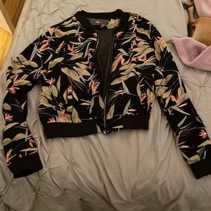 Print bomber jacket